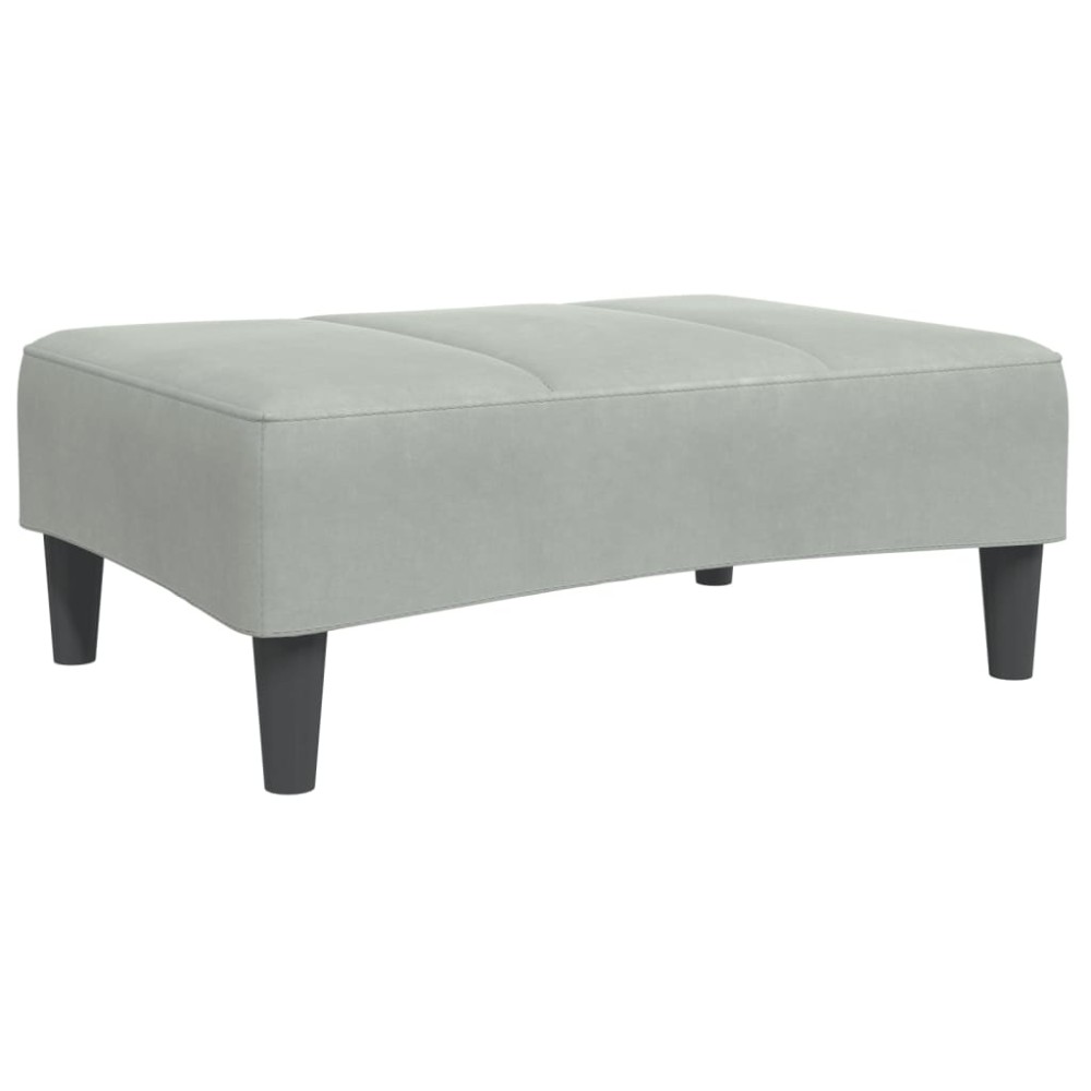 vidaXL Υποπόδιο Ανοιχτό Γκρι 77x55x31 εκ. Βελούδινο