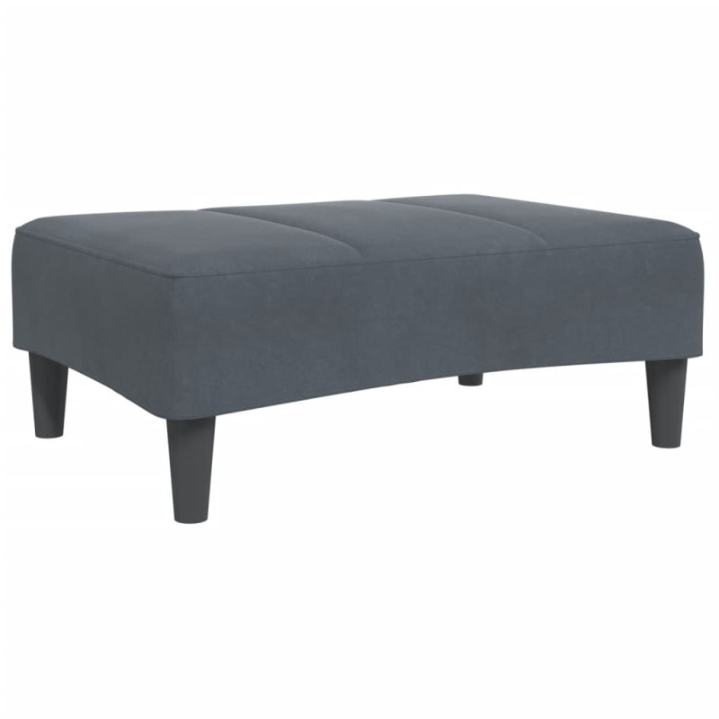 vidaXL Υποπόδιο Σκούρο Γκρι 77x55x31 εκ. Βελούδινο