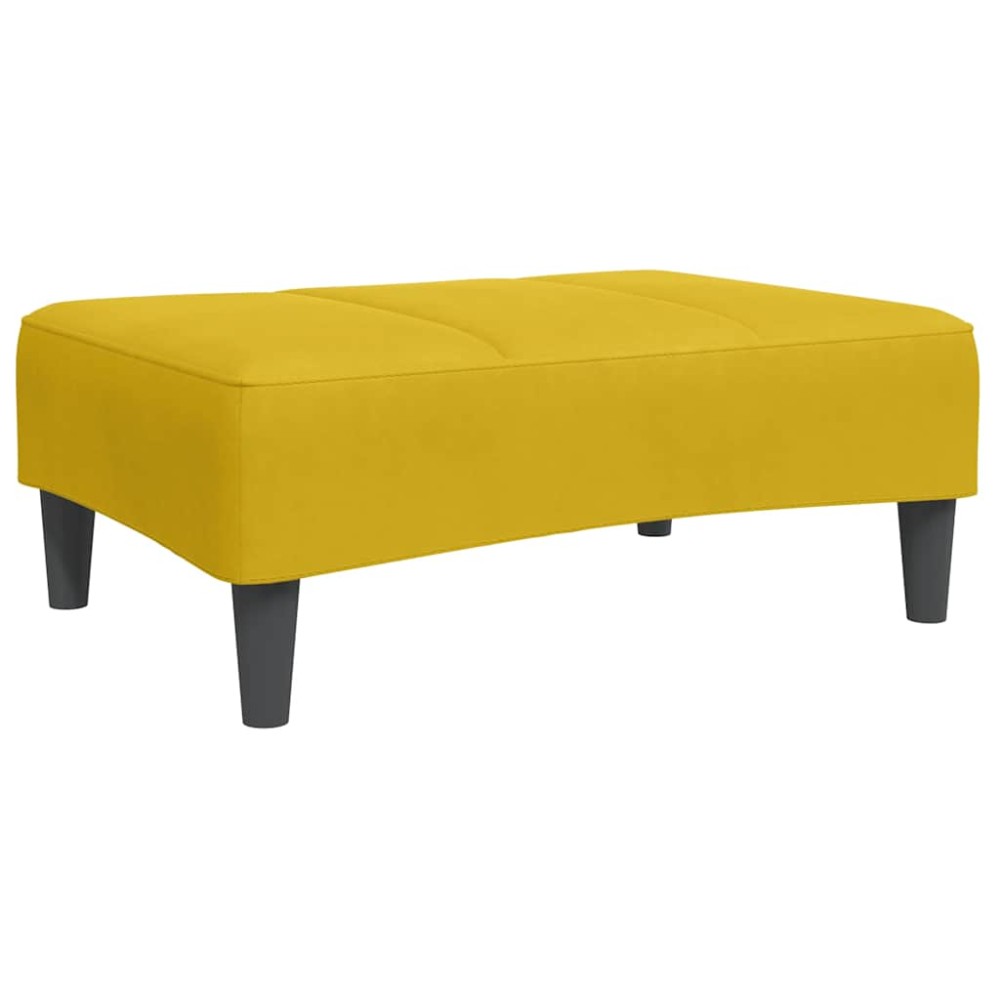 vidaXL Σκαμπό/Υποπόδιο Κίτρινο 77x55x31 εκ. Βελούδινο