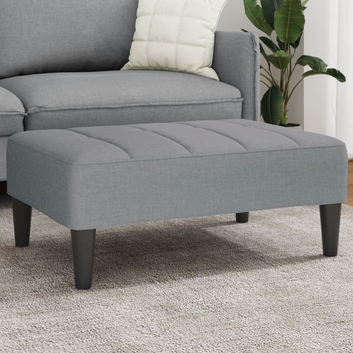 vidaXL Υποπόδιο Ανοιχτό Γκρι 77x55x31 εκ. Υφασμάτινο