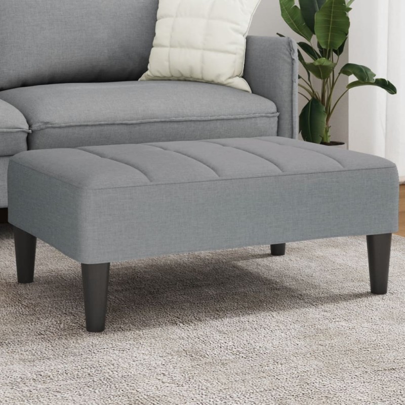 vidaXL Υποπόδιο Ανοιχτό Γκρι 77x55x31 εκ. Υφασμάτινο