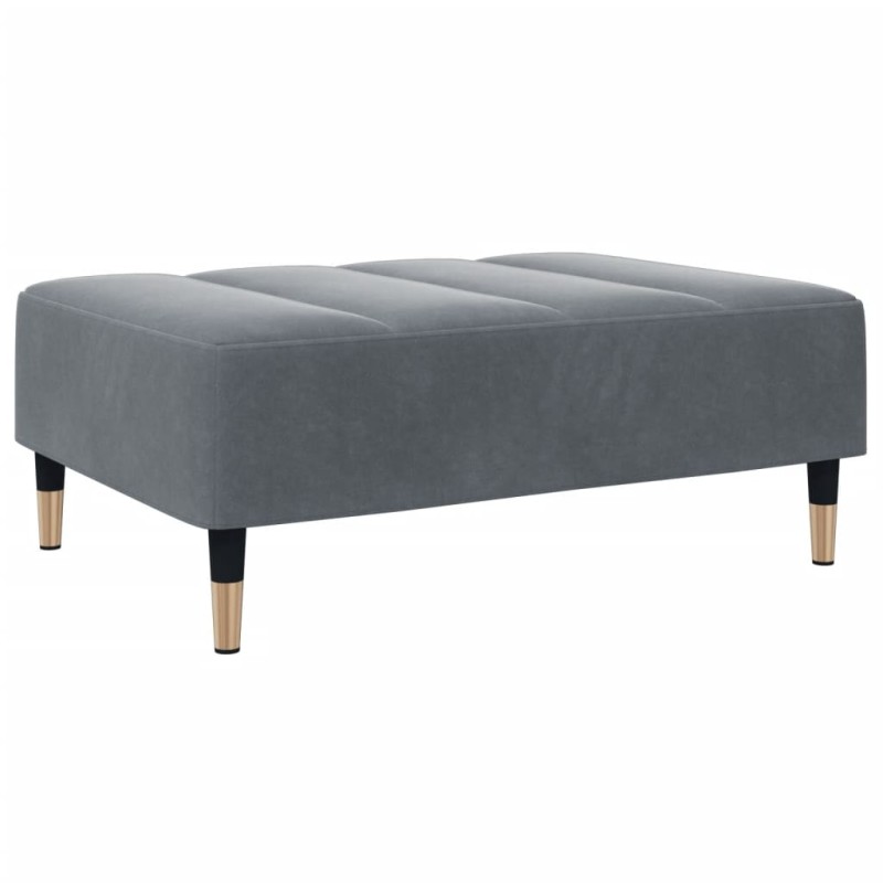 vidaXL Υποπόδιο Σκούρο Γκρι 77x55x31 εκ. Βελούδινο