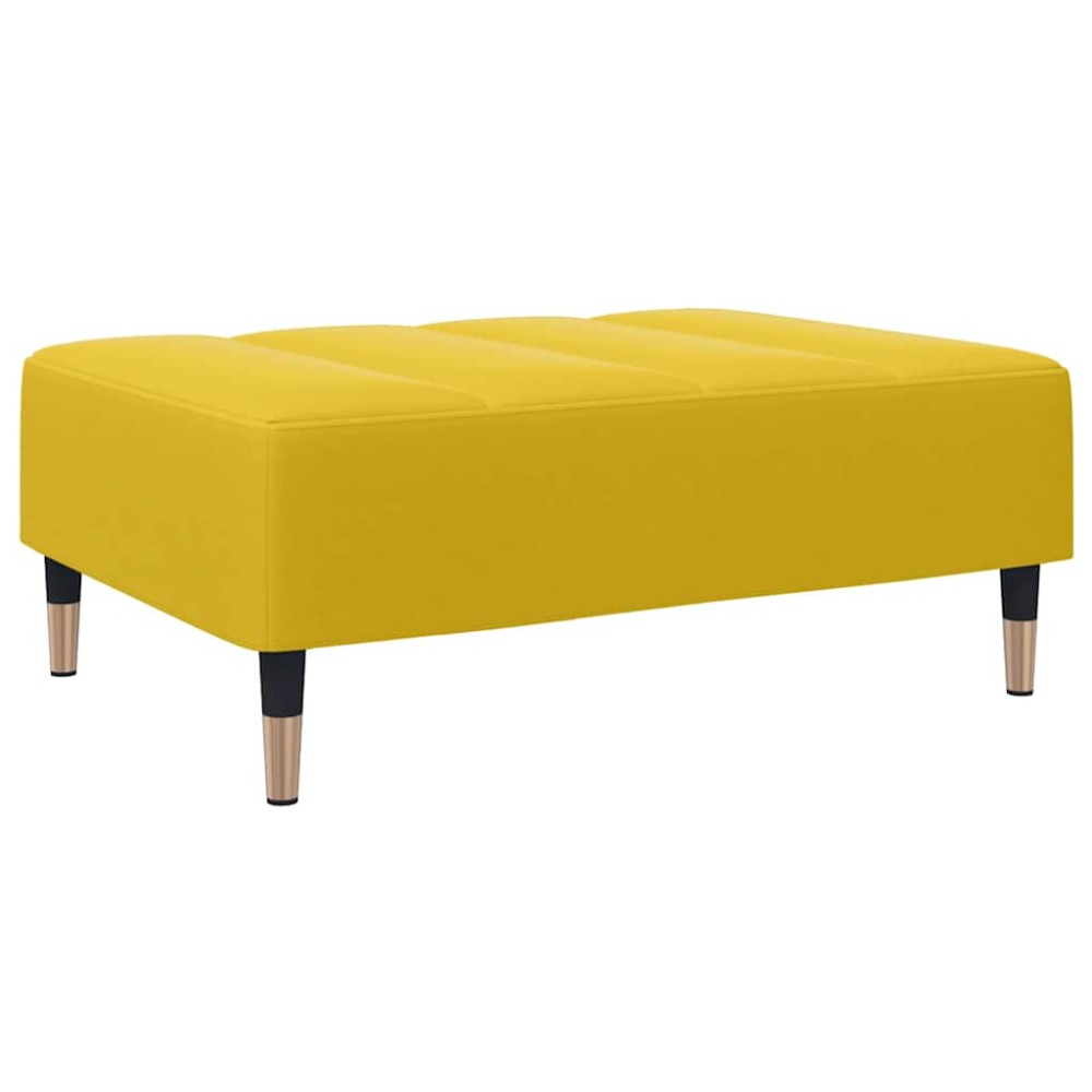 vidaXL Σκαμπό/Υποπόδιο Κίτρινο 77x55x31 εκ. Βελούδινο