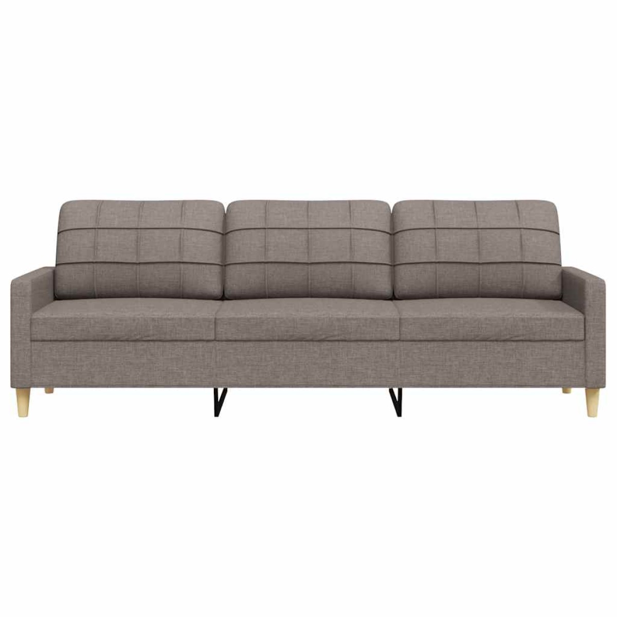 vidaXL Καναπές Τριθέσιος Taupe 180 εκ. Υφασμάτινος