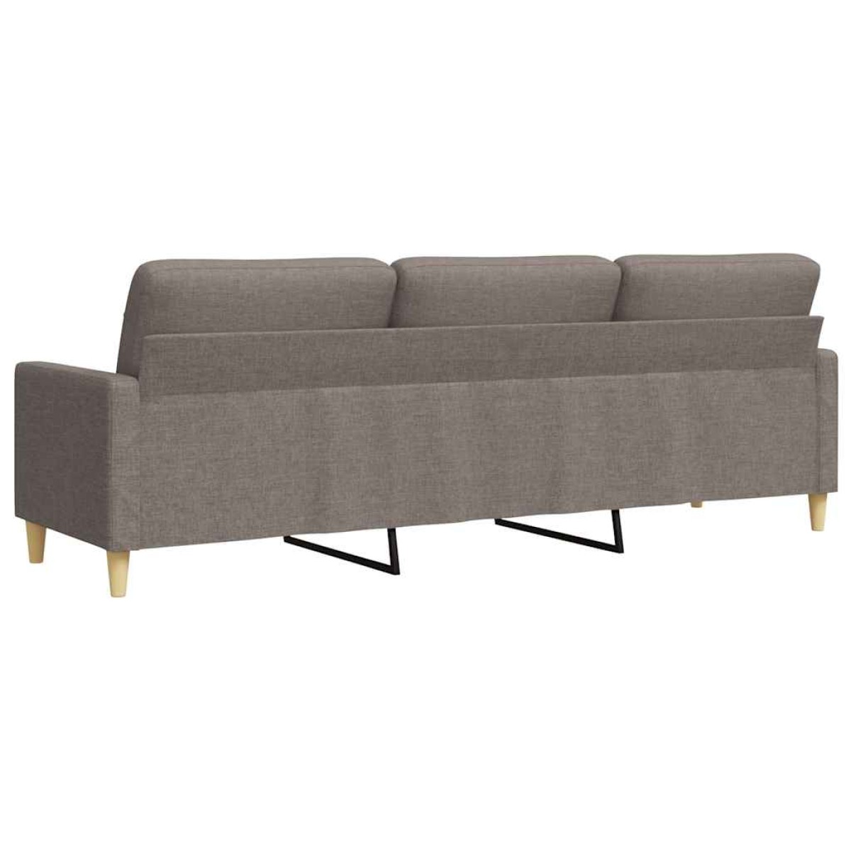 vidaXL Καναπές Τριθέσιος Taupe 180 εκ. Υφασμάτινος