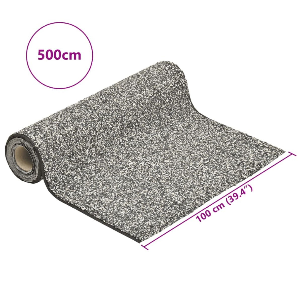 vidaXL Μεμβράνη Λίμνης με Όψη Πέτρας Γκρι 500 x 100 εκ.