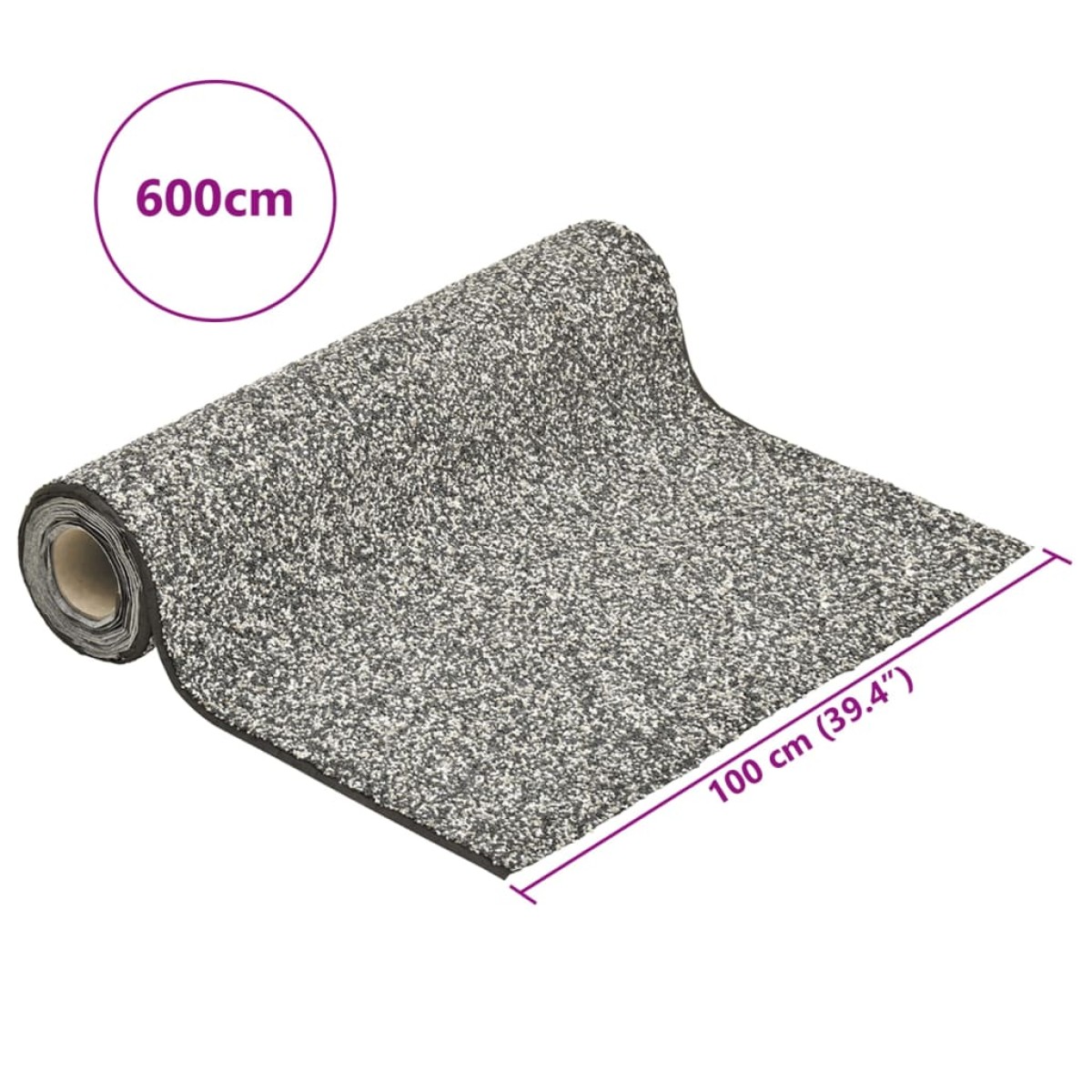 vidaXL Μεμβράνη Λίμνης με Όψη Πέτρας Γκρι 600 x 100 εκ.