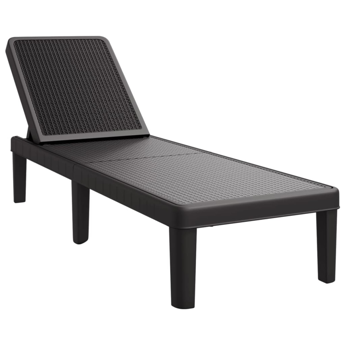 vidaXL Ξαπλώστρα Ρυθμιζόμενη σε 4 Ύψη 155,5x57x28 εκ. Πολυπροπυλένιο