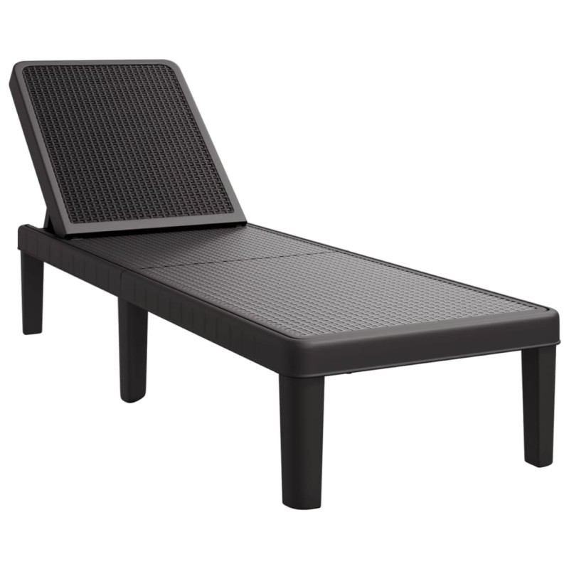 vidaXL Ξαπλώστρα Ρυθμιζόμενη σε 4 Ύψη 155,5x57x28 εκ. Πολυπροπυλένιο