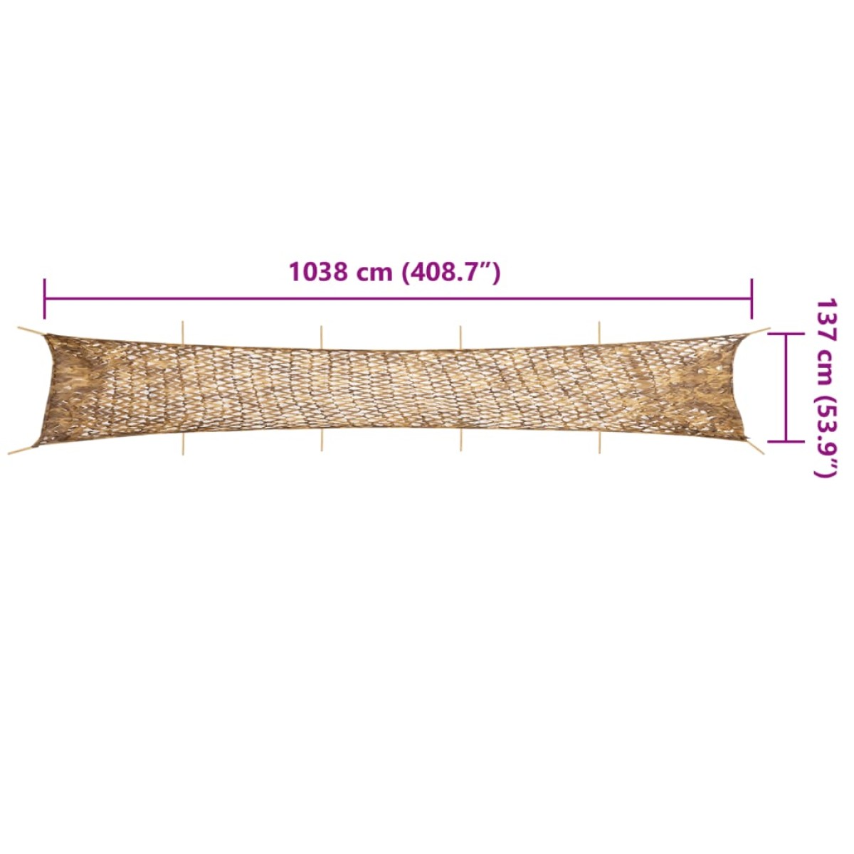 vidaXL Δίχτυ Καμουφλάζ με Τσάντα Αποθήκευσης 1038x137 εκ. Άμμος