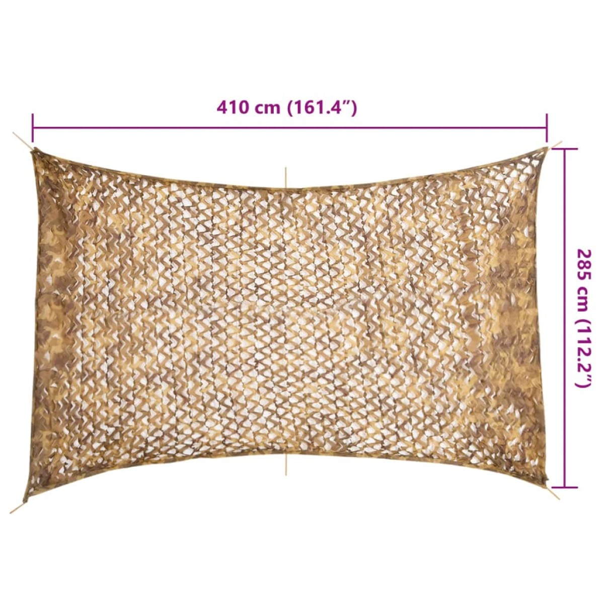 vidaXL Δίχτυ Καμουφλάζ με Τσάντα Αποθήκευσης 410x285 εκ. Άμμος