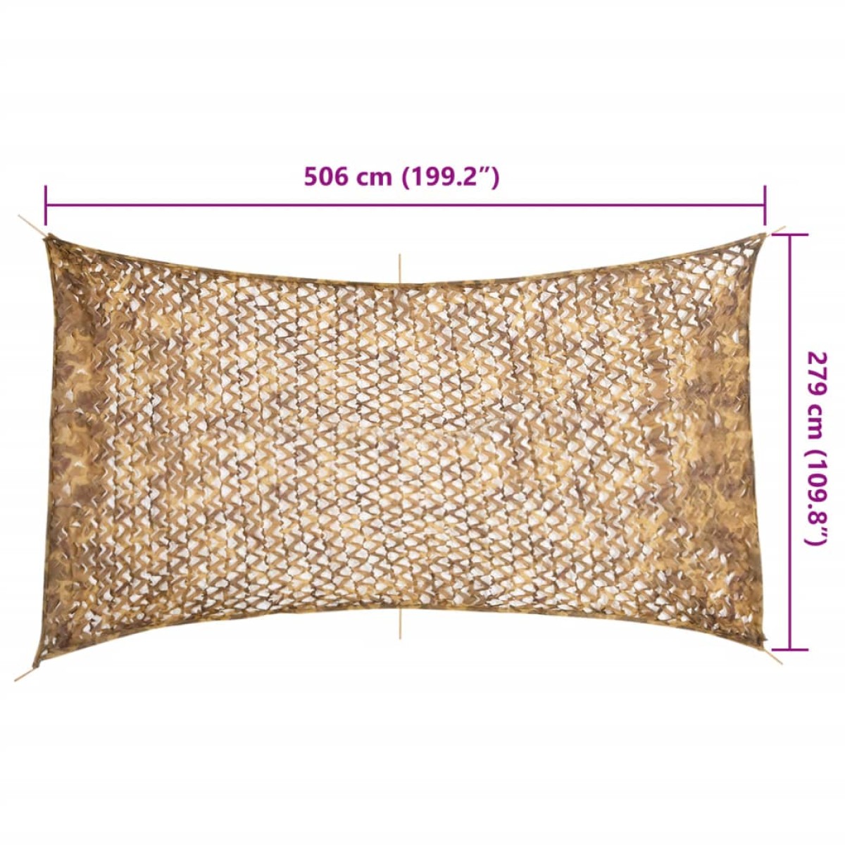 vidaXL Δίχτυ Καμουφλάζ με Τσάντα Αποθήκευσης 506 x 279 εκ. Άμμος