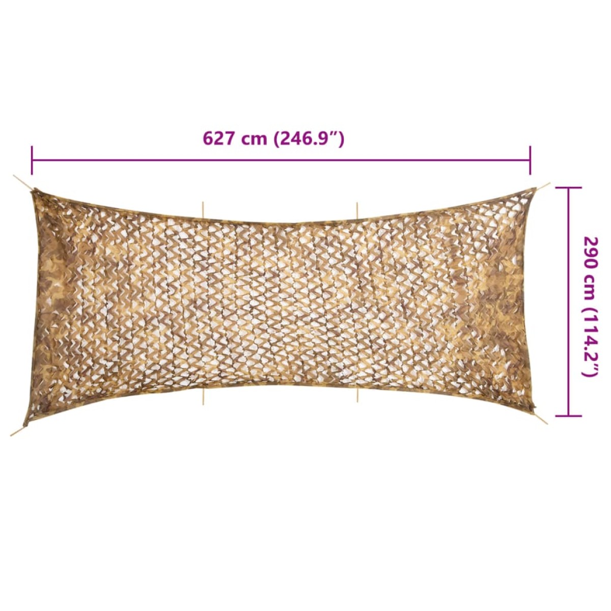 vidaXL Δίχτυ Καμουφλάζ με Τσάντα Αποθήκευσης 627x290 εκ. Άμμος