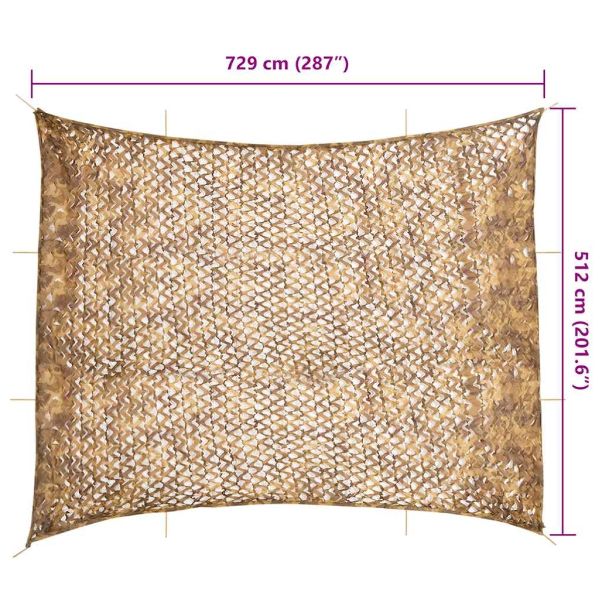 vidaXL Δίχτυ Παραλλαγής με Τσάντα Αποθήκευσης 729 x 602 εκ. Άμμος
