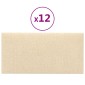 vidaXL Κεφαλάρι Τοίχου 12 τμχ. 30 x 15 cm Κρεμ ύφασμα