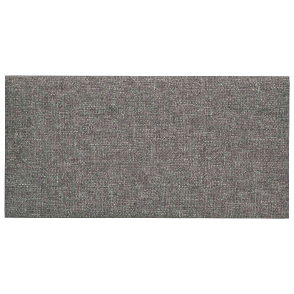 vidaXL Κεφαλάρι Τοίχου 12 τμχ. 30 x 15 cm Ανοιχτό γκρι ύφασμα