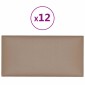 vidaXL Κεφαλάρι Τοίχου 12 τμχ. 30 x 15 cm Καπουτσίνο ύφασμα