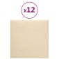 vidaXL Κεφαλάρι Τοίχου 12 τμχ. 30 x 30 cm Κρεμ ύφασμα