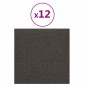 vidaXL Κεφαλάρι Τοίχου 12 τμχ. 30 x 30 cm Σκούρο Γκρι ύφασμα