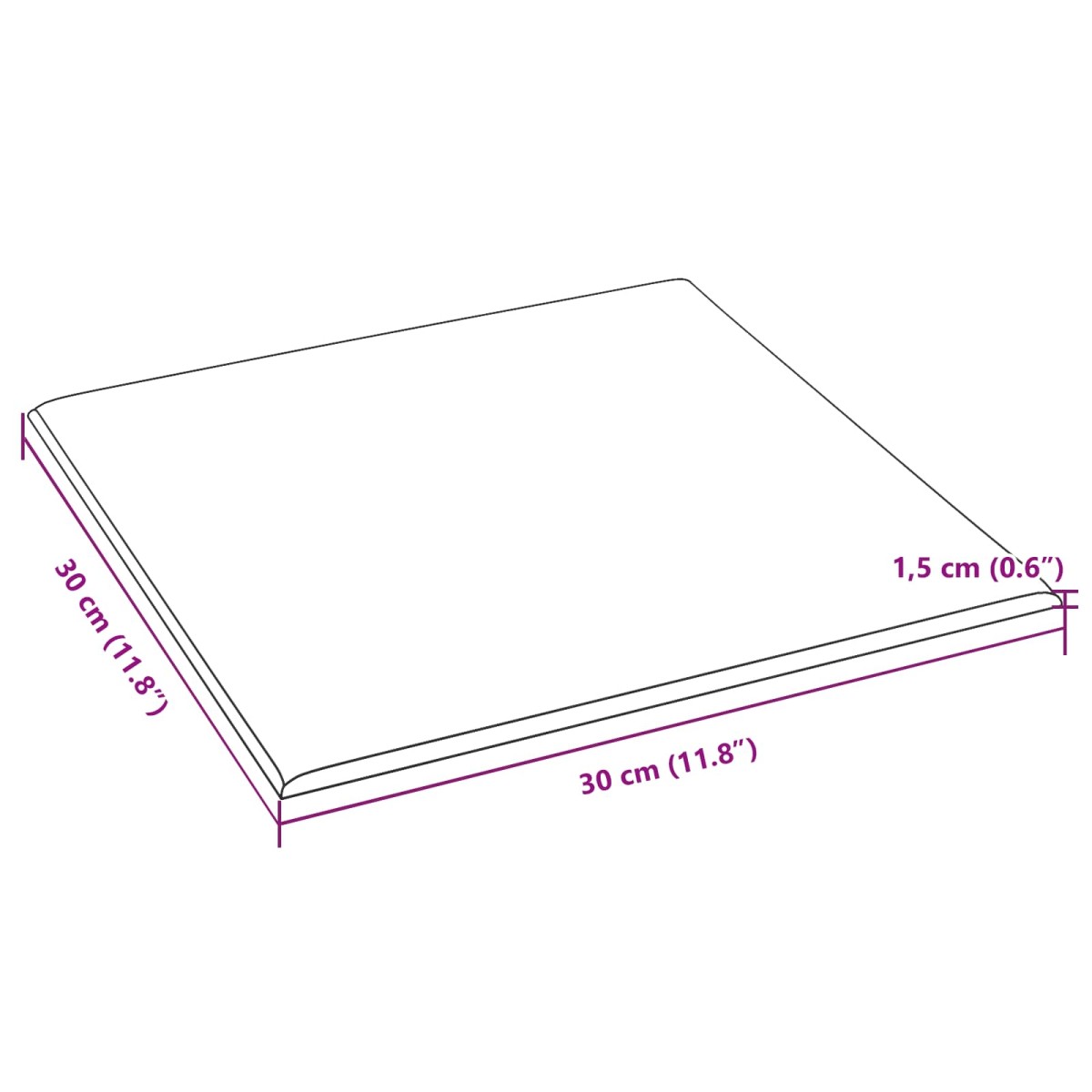 vidaXL Κεφαλάρι Τοίχου 12 τμχ. 30 x 30 cm Καπουτσίνο ύφασμα
