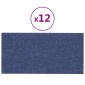 vidaXL Κεφαλάρι Τοίχου 12 τμχ. 60 x 30 cm Μπλε ύφασμα