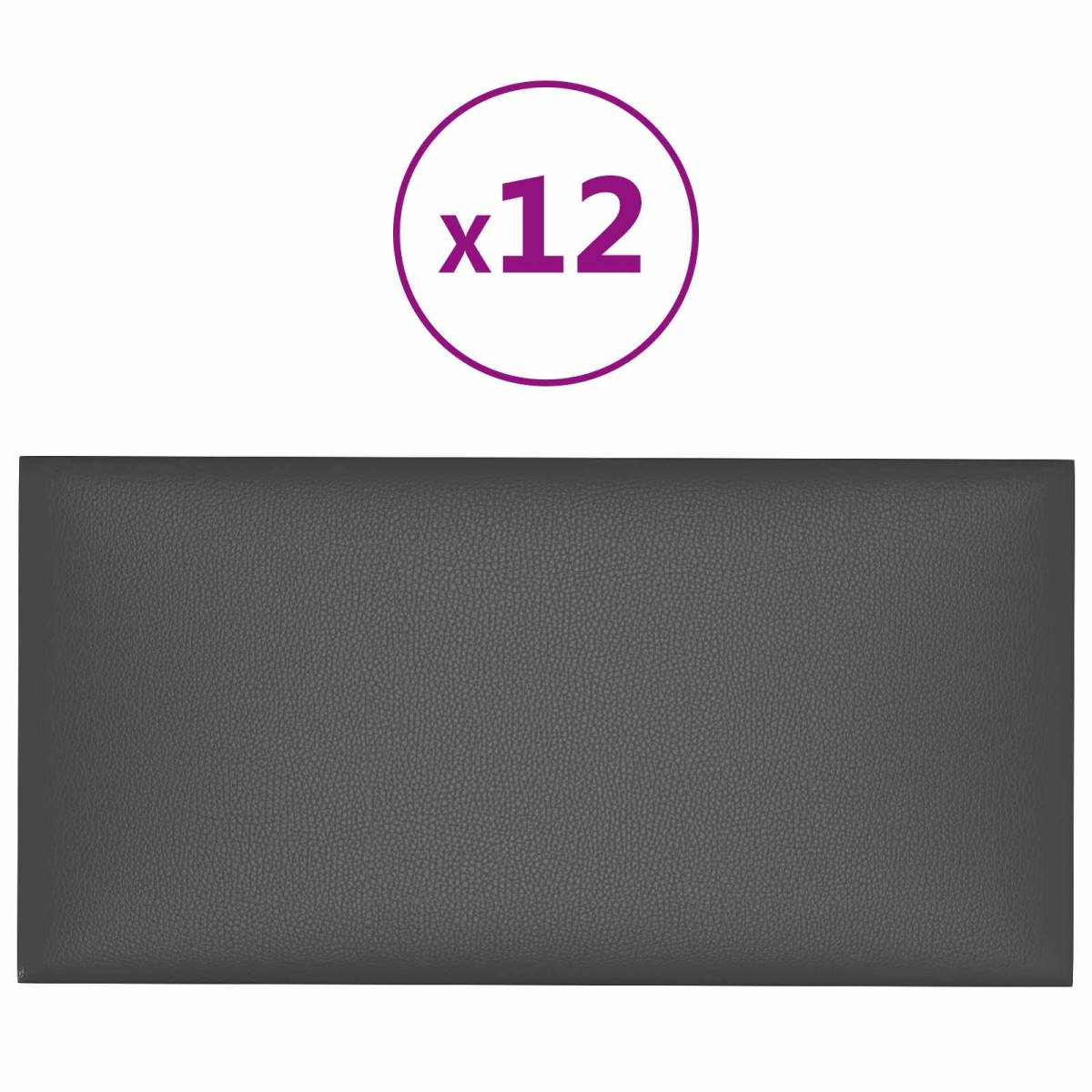 vidaXL Κεφαλάρι Τοίχου 12 τμχ. 60 x 30 cm Γκρι ύφασμα