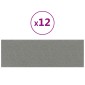 vidaXL Κεφαλάρι Τοίχου 12 τμχ. 90 x 30 cm Ανοιχτό γκρι ύφασμα