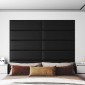 vidaXL Κεφαλάρι Τοίχου 12 τμχ. 90 x 30 cm Μαύρο ύφασμα