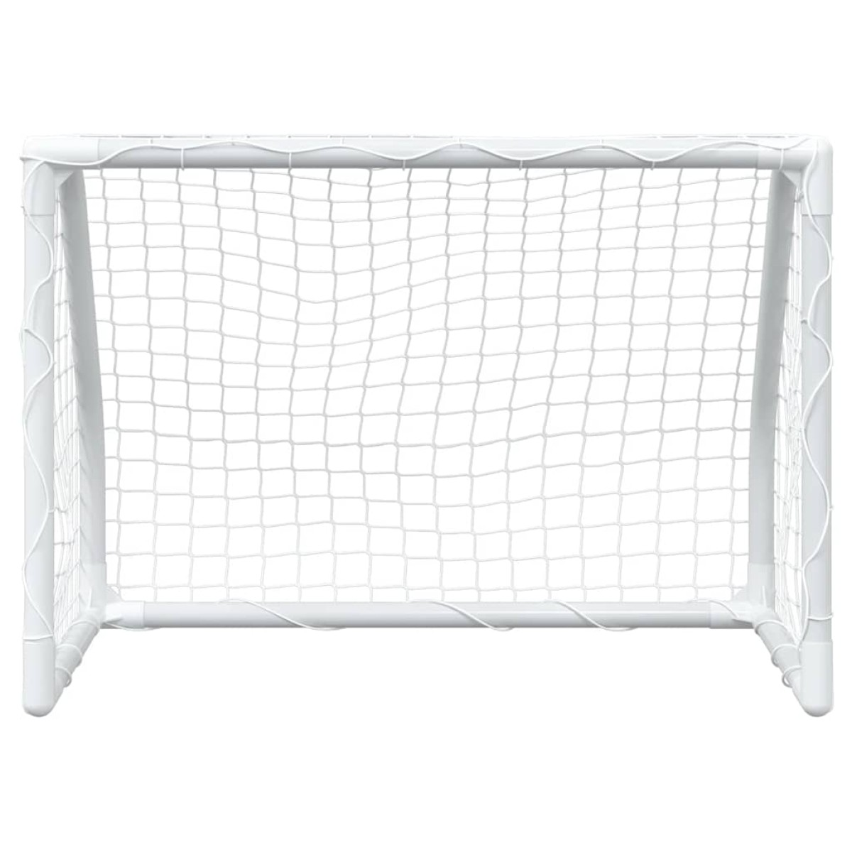 vidaXL Τέρματα Παιδικά 2 Τεμ. Λευκά 64x35x48 εκ. Μεταλλικά με Μπάλα