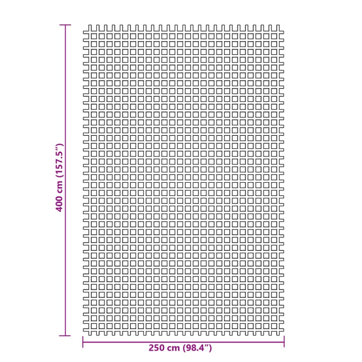 vidaXL Χαλί Σκηνής Μπλε 4x2,5 μ.