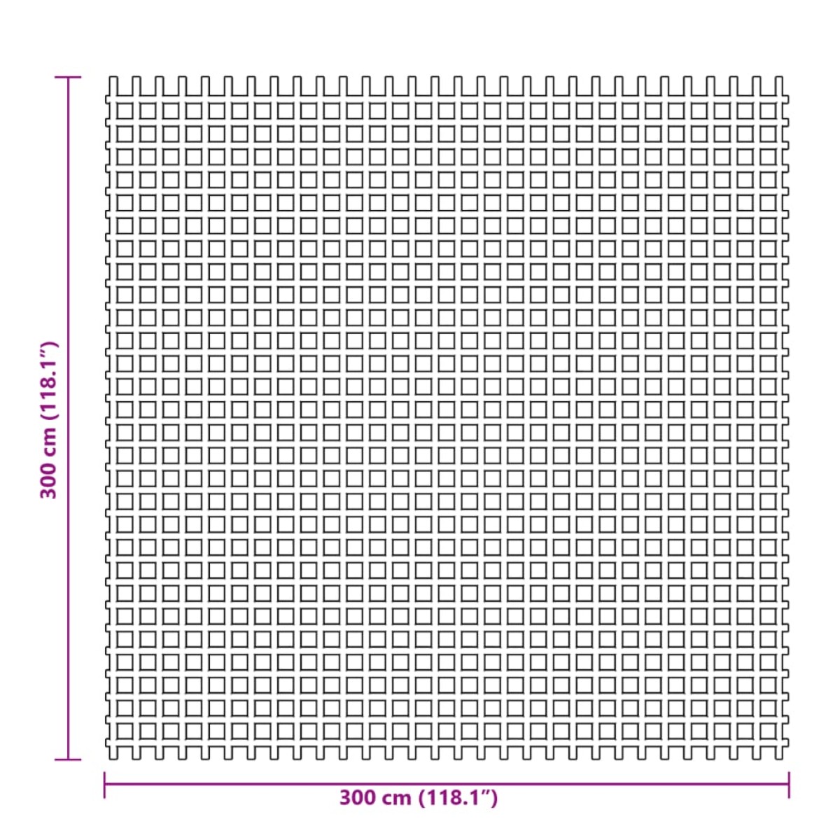vidaXL Χαλί Σκηνής Μπλε 3x3 μ.