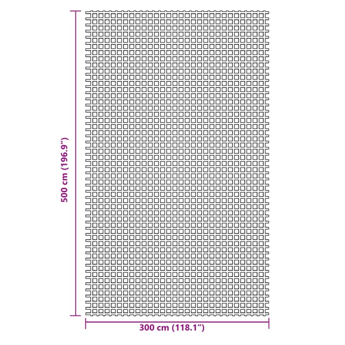 vidaXL Χαλί Σκηνής Μπλε 5x3 μ.