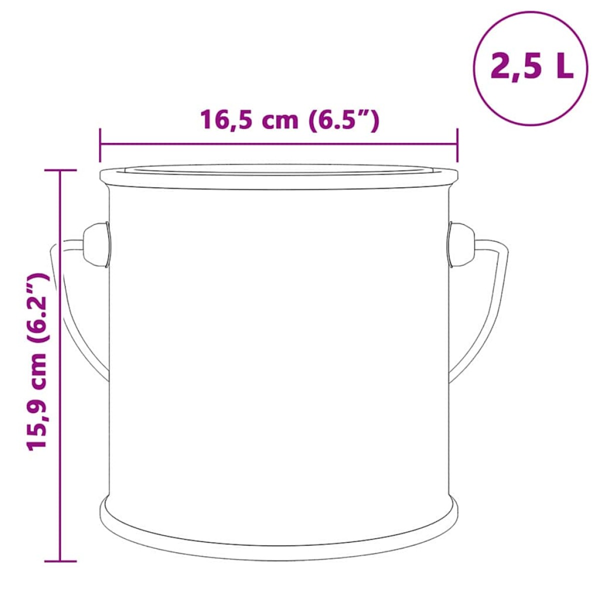 vidaXL Βαφή τοίχου Γκρι 2,5 L Εκτύπωση τοίχου