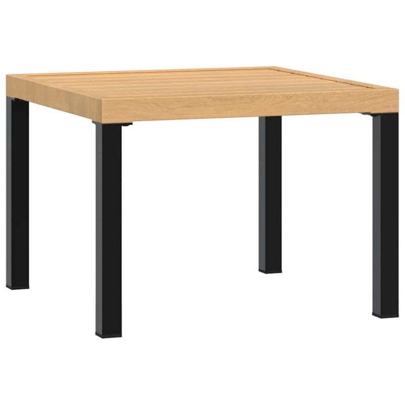 vidaXL Τραπέζι Σαλονιού Κήπου Μαύρο 55x55x39,5 εκ. Ατσάλι Ηλεκτ. Βαφή