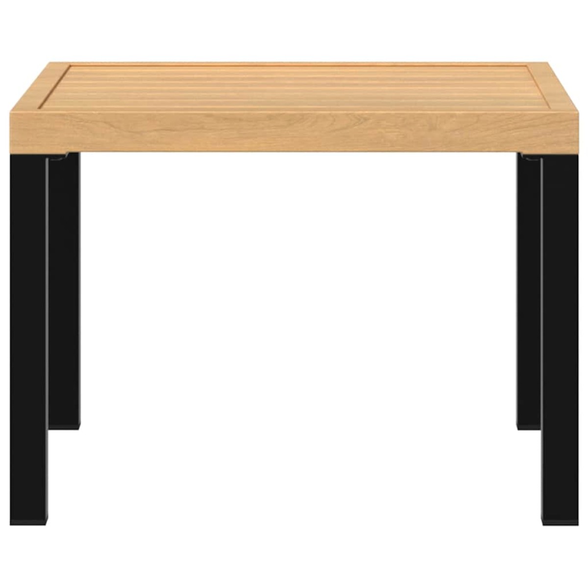 vidaXL Τραπέζι Σαλονιού Κήπου Μαύρο 55x55x39,5 εκ. Ατσάλι Ηλεκτ. Βαφή