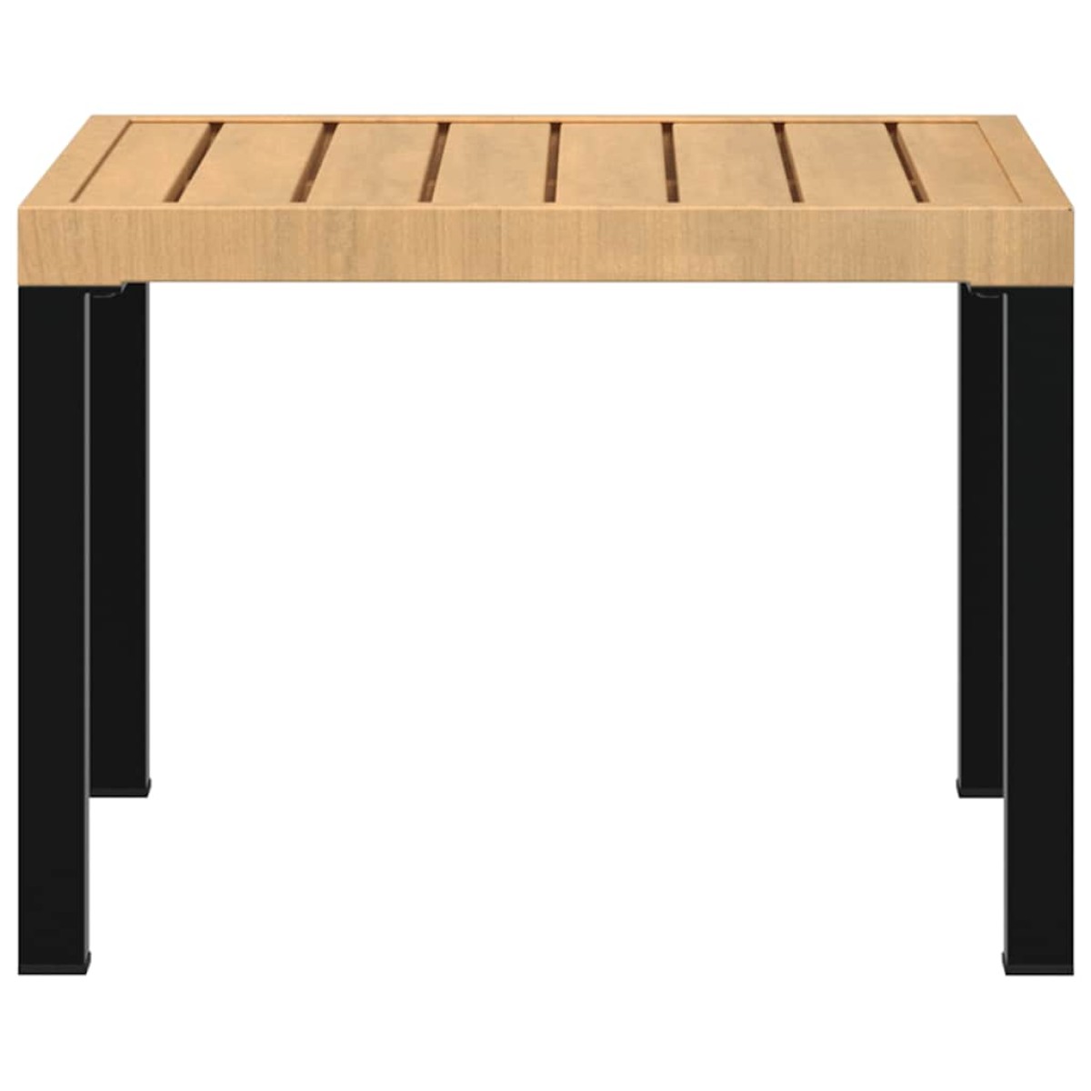 vidaXL Τραπέζι Σαλονιού Κήπου Μαύρο 55x55x39,5 εκ. Ατσάλι Ηλεκτ. Βαφή