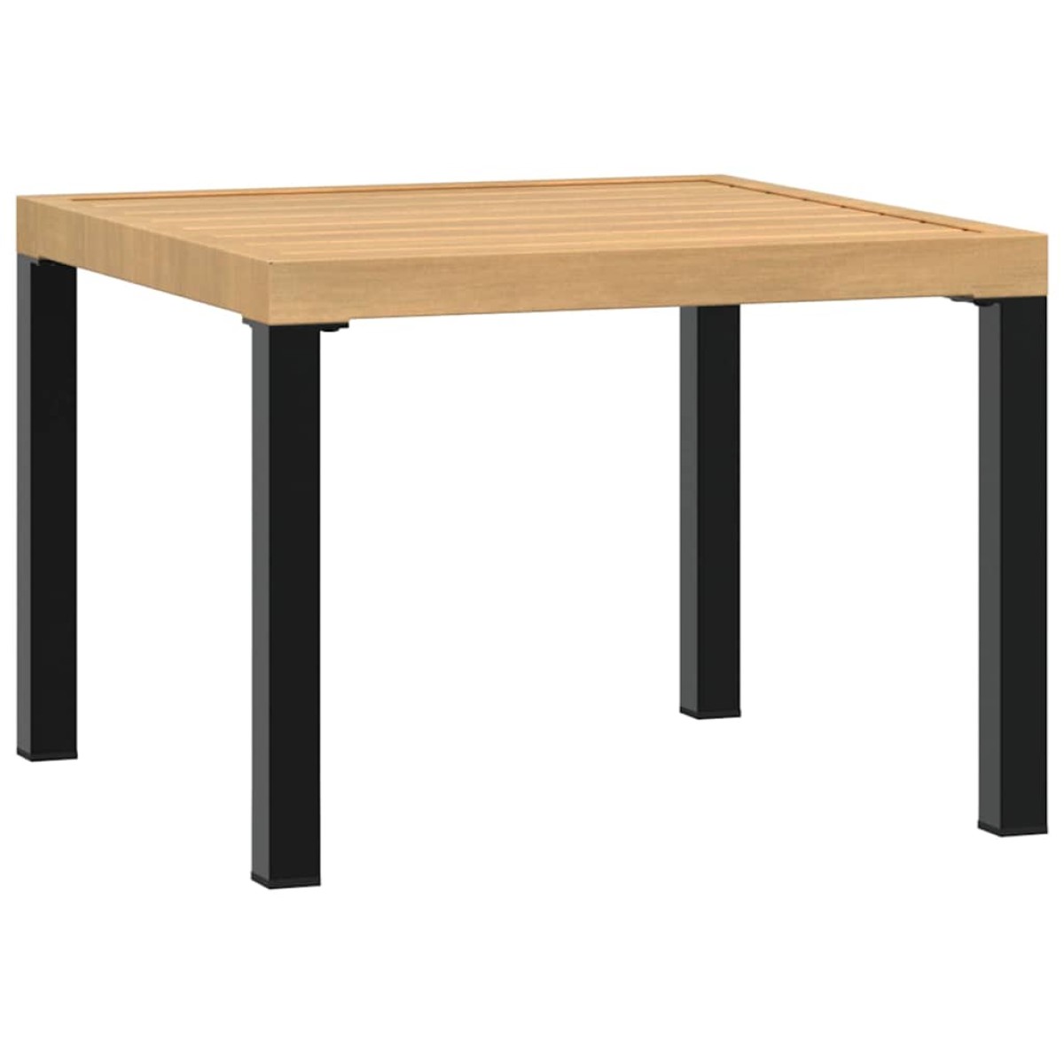 vidaXL Τραπέζι Σαλονιού Κήπου Μαύρο 55x55x39,5 εκ. Ατσάλι Ηλεκτ. Βαφή