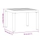 vidaXL Τραπέζι Σαλονιού Κήπου Μαύρο 55x55x39,5 εκ. Ατσάλι Ηλεκτ. Βαφή