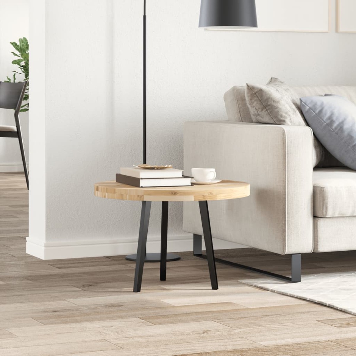 vidaXL Επιφάνεια Τραπεζιού Στρογγυλή Ø60x4 εκ. από Μασίφ Ξύλο Ακακίας