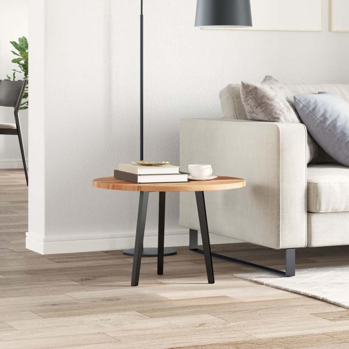 vidaXL Επιφάνεια Τραπεζιού Στρογγυλή Ø60x2 εκ. από Μασίφ Ξύλο Ακακίας