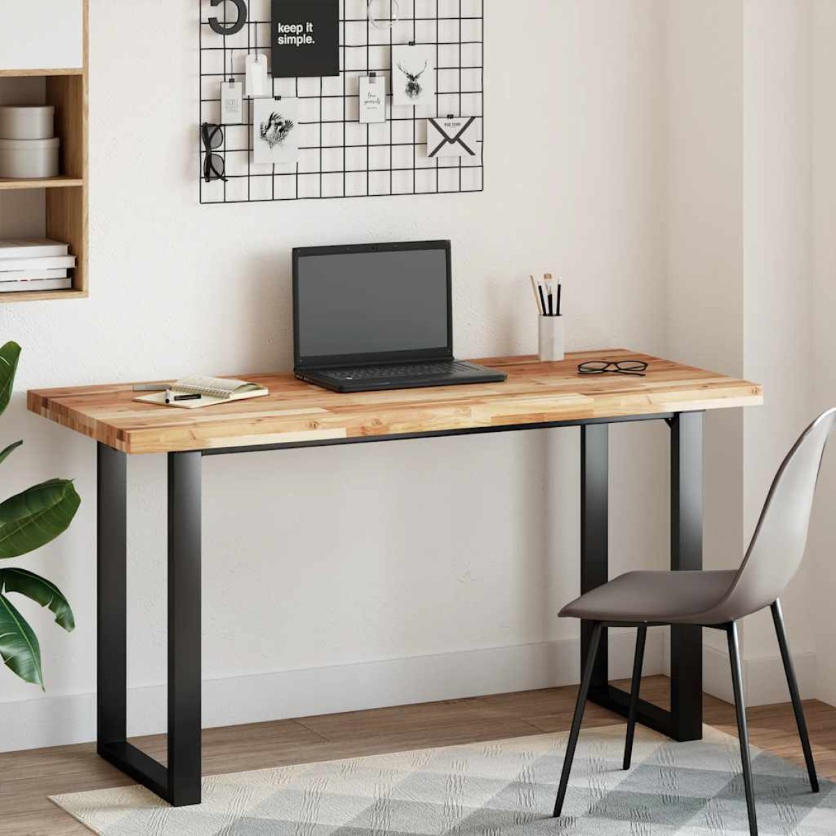 vidaXL Επιφάνεια Γραφείου Ορθογώνια 120x60x4 εκ. Μασίφ Ξύλο Ακακίας