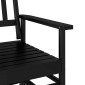 vidaXL Παγκάκι Κουνιστό Μαύρο 118x70x104,5εκ. Μασίφ Ξύλο Λεύκας