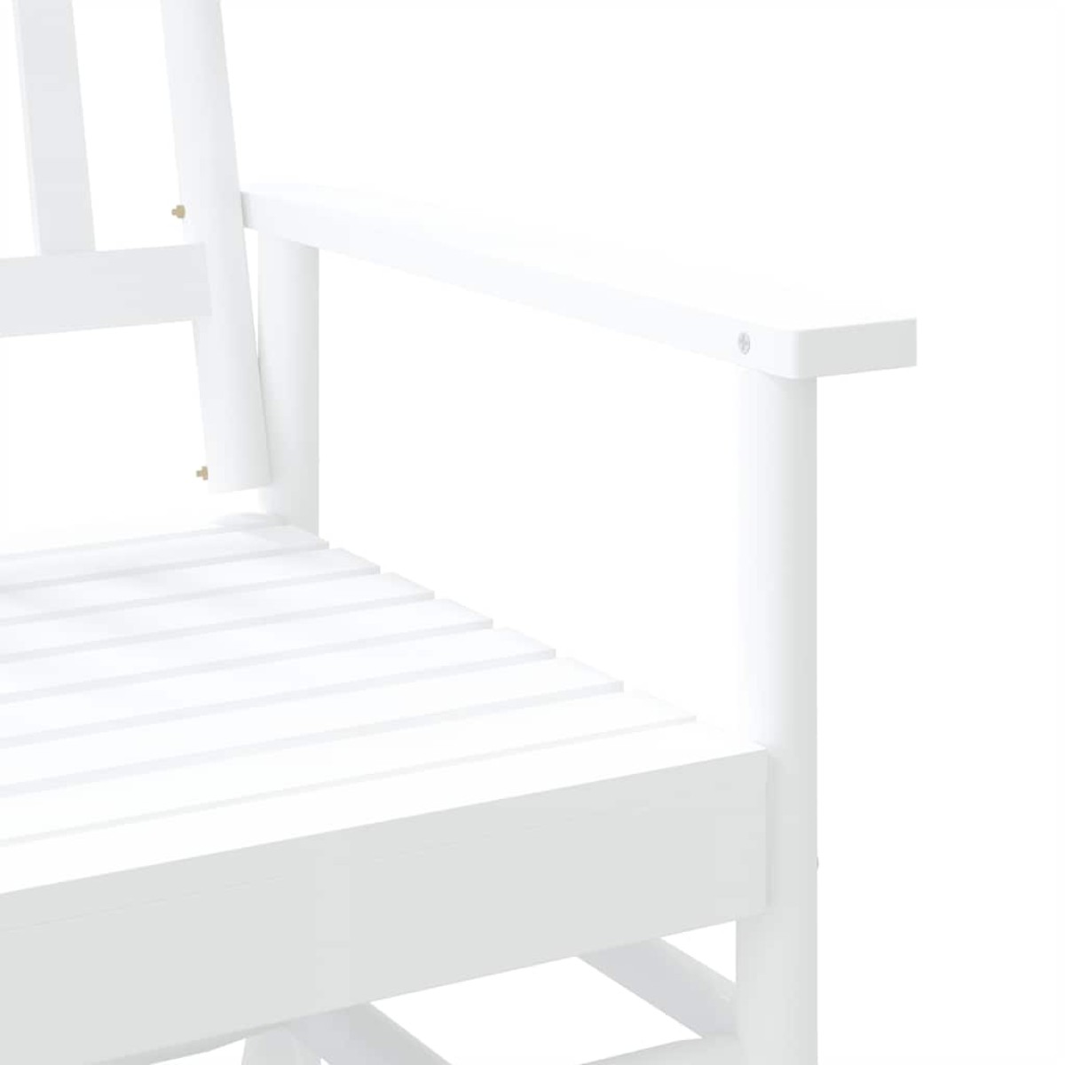 vidaXL Παγκάκι Κουνιστό Λευκό 118x70x104,5εκ. Μασίφ Ξύλο Λεύκας