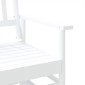 vidaXL Παγκάκι Κουνιστό Λευκό 118x70x104,5εκ. Μασίφ Ξύλο Λεύκας