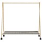 vidaXL Ράφι ρούχων με ράφια και ρόδες 106x34x106,5 cm Μπαμπού