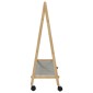 vidaXL Ράφι ρούχων με ράφια και ρόδες 106x34x106,5 cm Μπαμπού