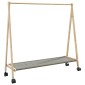 vidaXL Ράφι ρούχων με ράφια και ρόδες 106x34x106,5 cm Μπαμπού