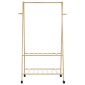 vidaXL Ράφι ρούχων με ράφια και ρόδες 96x45,5x155,5 cm Μπαμπού