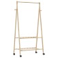 vidaXL Ράφι ρούχων με ράφια και ρόδες 96x45,5x155,5 cm Μπαμπού