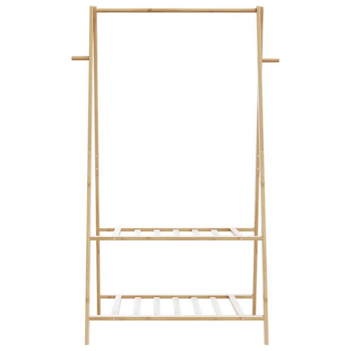 vidaXL Κρεμάστρα Ρούχων με Ράφια 96x45,5x150,5 εκ. Μπαμπού